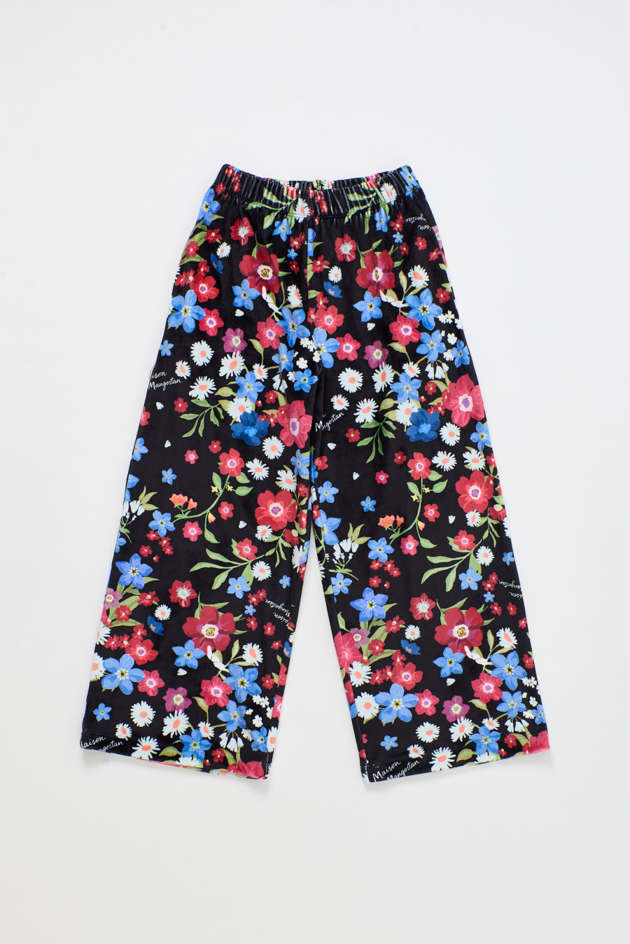 MAISON MANGOSTAN FLORECITAS VELVET SWEATPANTS BLACK 메종망고스탄 26AW