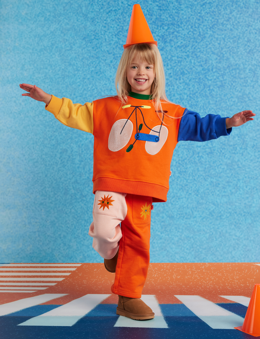 HALCYON NIGHTS Fleece Appliqué Sweater Pedal Pals 헬시온나이츠 26FW