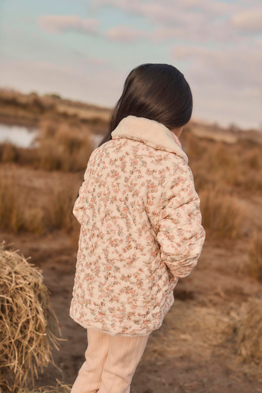 LOUISE MISHA REVERSIBLE COAT DALILA CREAM CARNATION VALE 루이스미샤 26AW