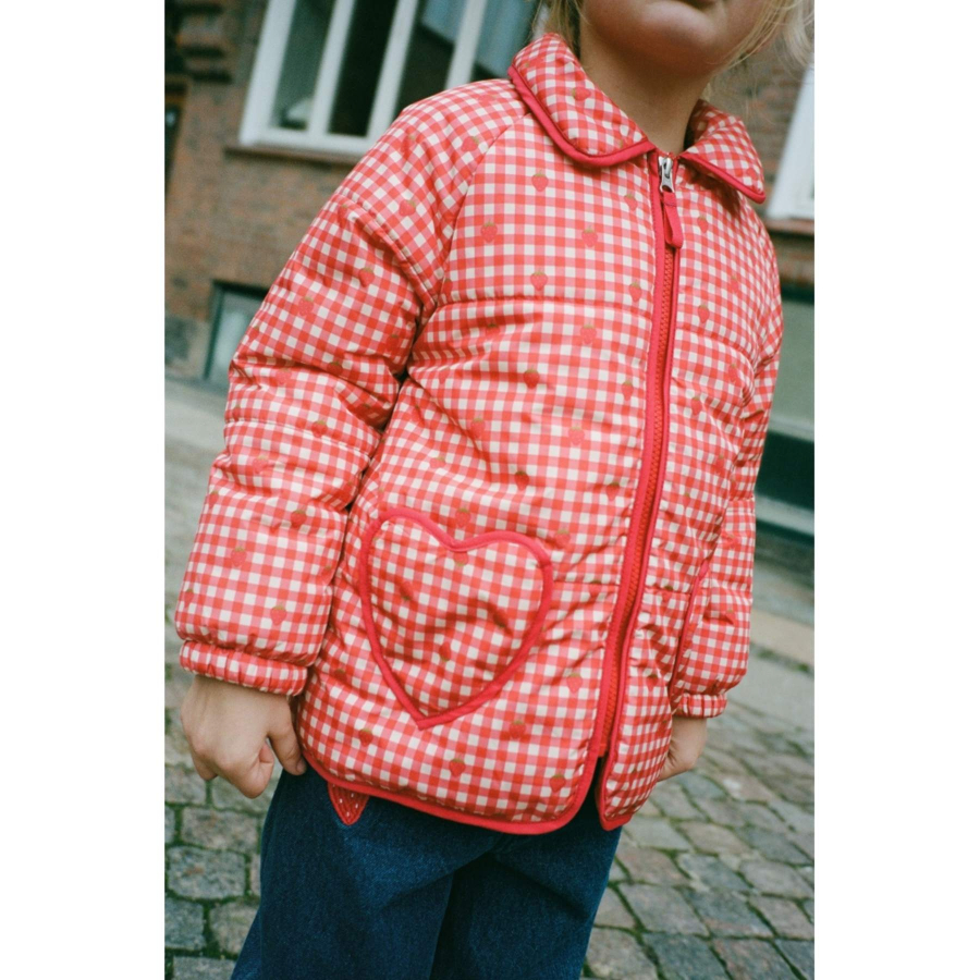[8월 말 이후 발송] FLOESS Molly Padded Jacket Red Berry Gingham 플로스 26AW