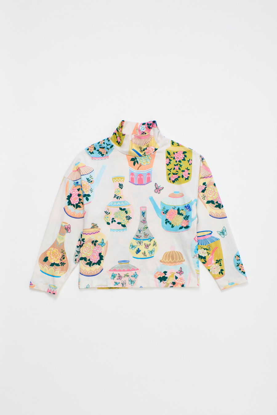 MAISON MANGOSTAN PORCELAIN TURTLE T-SHIRT CLOUDY WHITE 메종망고스탄 26AW