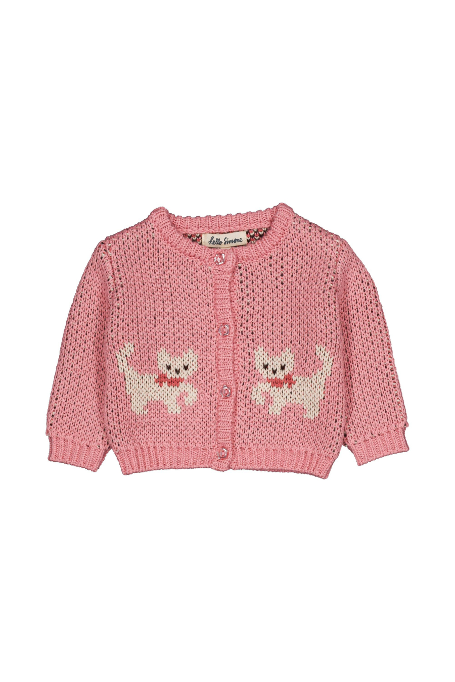 HELLO SIMONE Jeannette baby cardigan Kitty Pale Rose 헬로시모네 26AW 복제