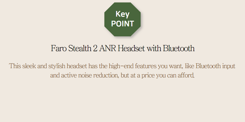 faro stealth 2 anr headset with bluetooth