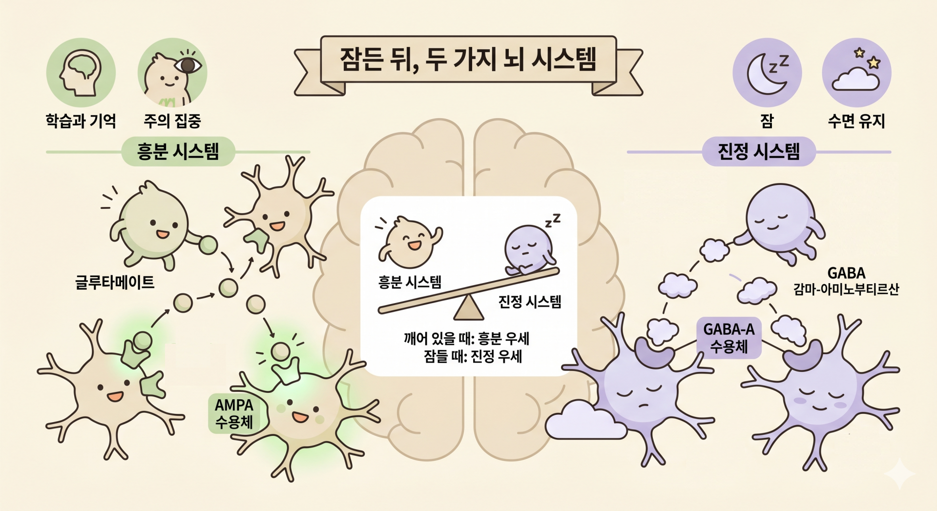뇌에서 일어나는 두 가지 시스템 @nano banana.png
