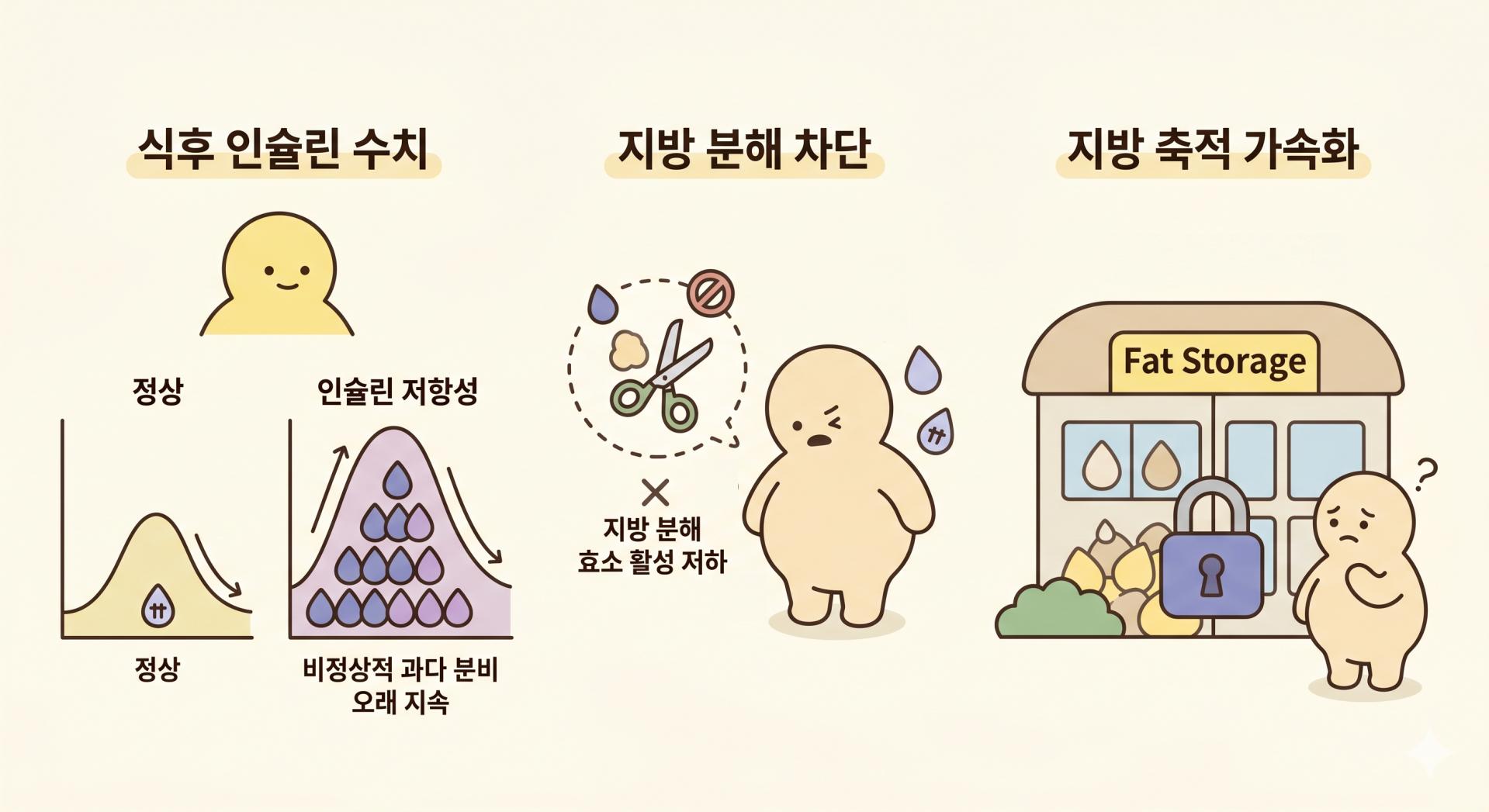 인슐린 저항성이 생겼을 때 발생하는 문제 @nano banana.png