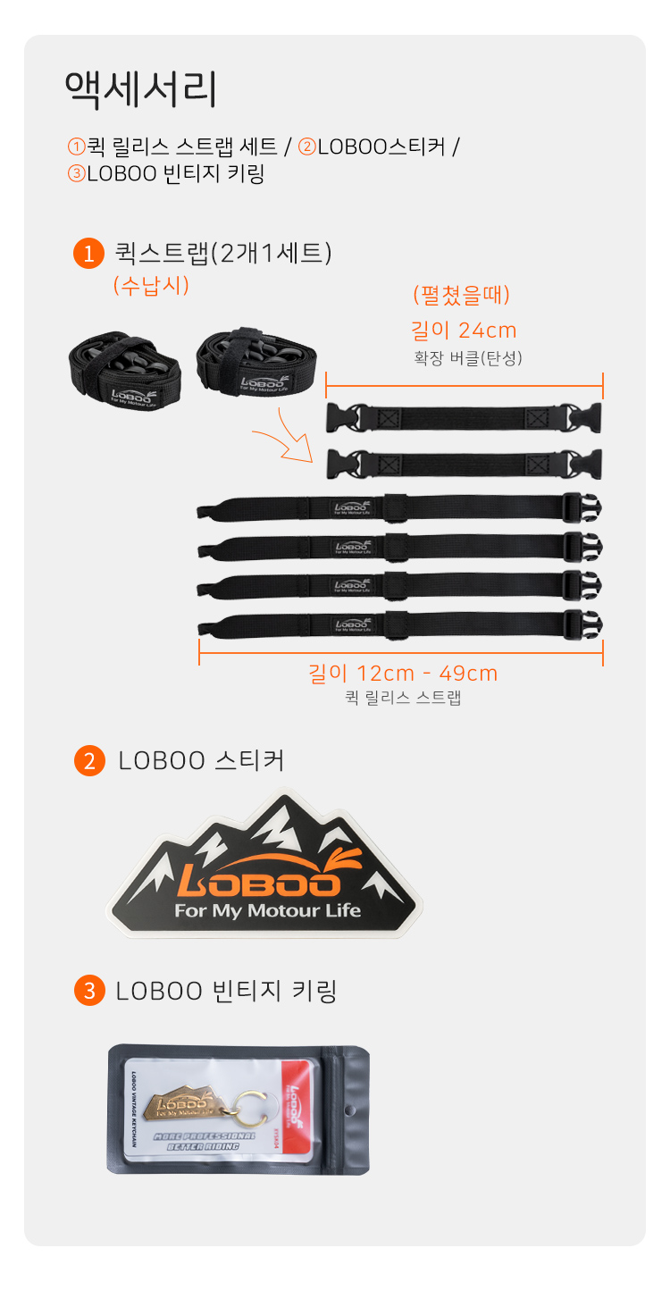 [로부]알프스 오토바이 방수사이드백 18L BTZB18TBK (워터팩/퀵스트랩 포함)