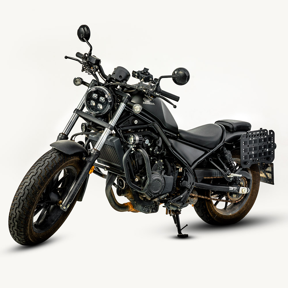 [로부] 혼다 CM500(레블500) 전용 사이드백 BCB12BK(가방+마운트+랙 구성) 세트