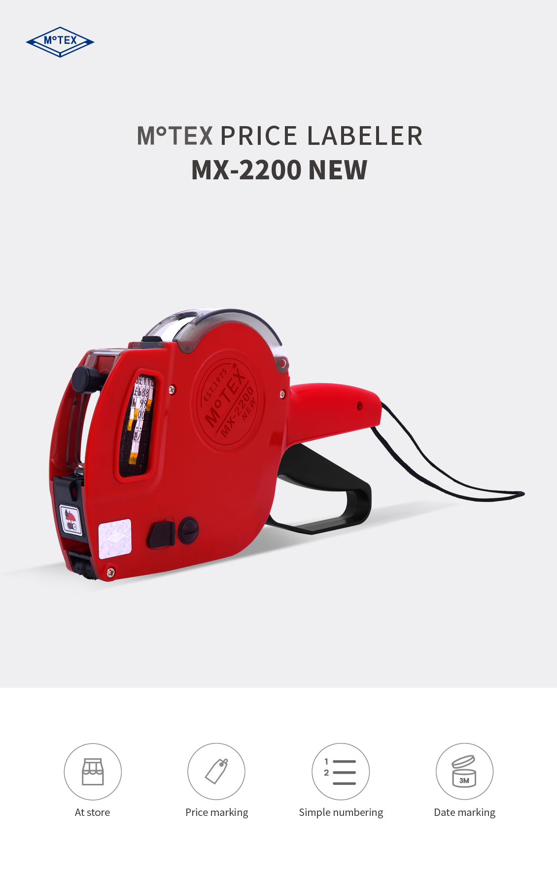 Motex MX-2200 Label Price Gun Brand New 