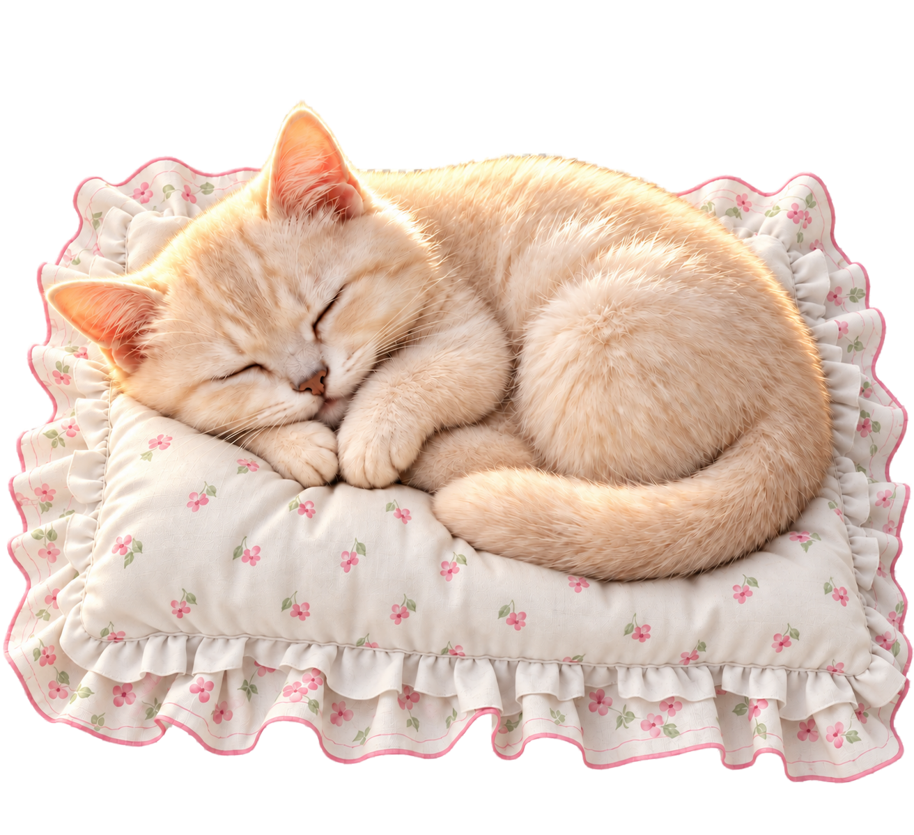 sleeping cat necklace