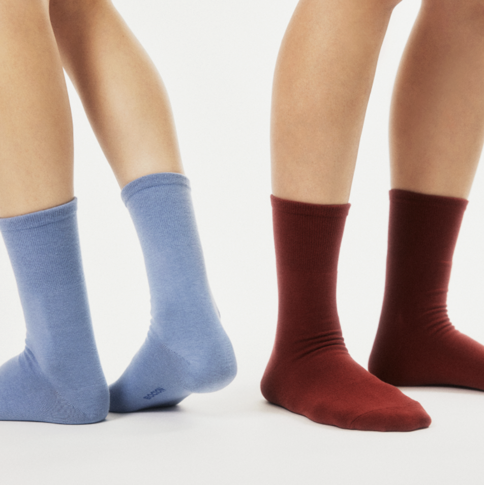 보션 블루 버건디 양말