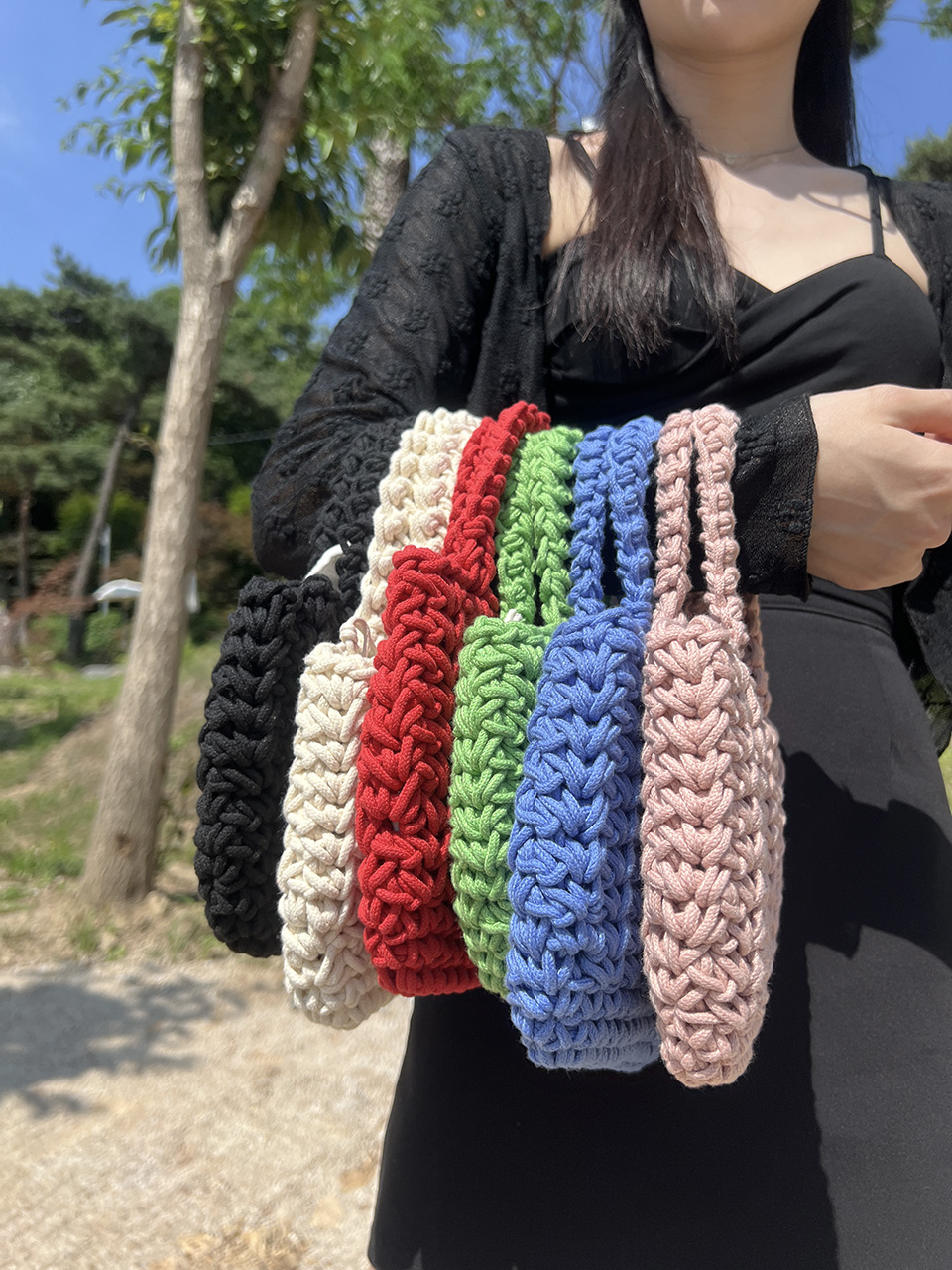 Crochet Mini Tote Bag (6 colors)