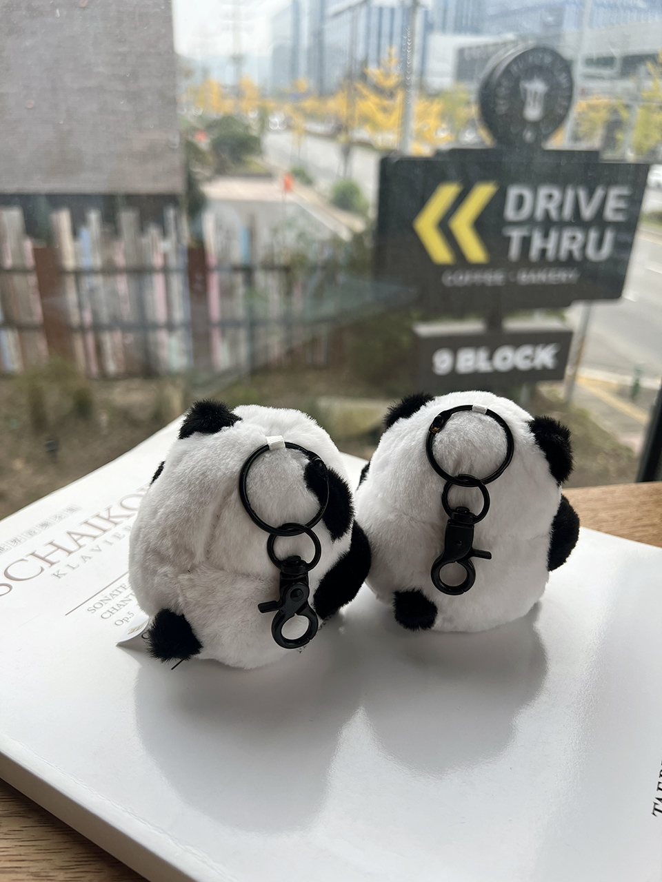 Cute Panda Plush Keychain Bag Charm