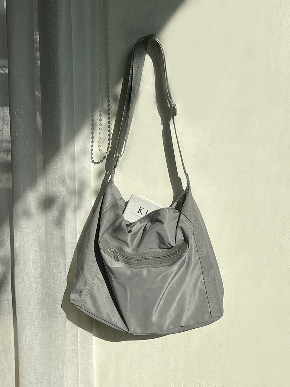 Nylon Zipper Big Cloth Eco Bag (4 colors)