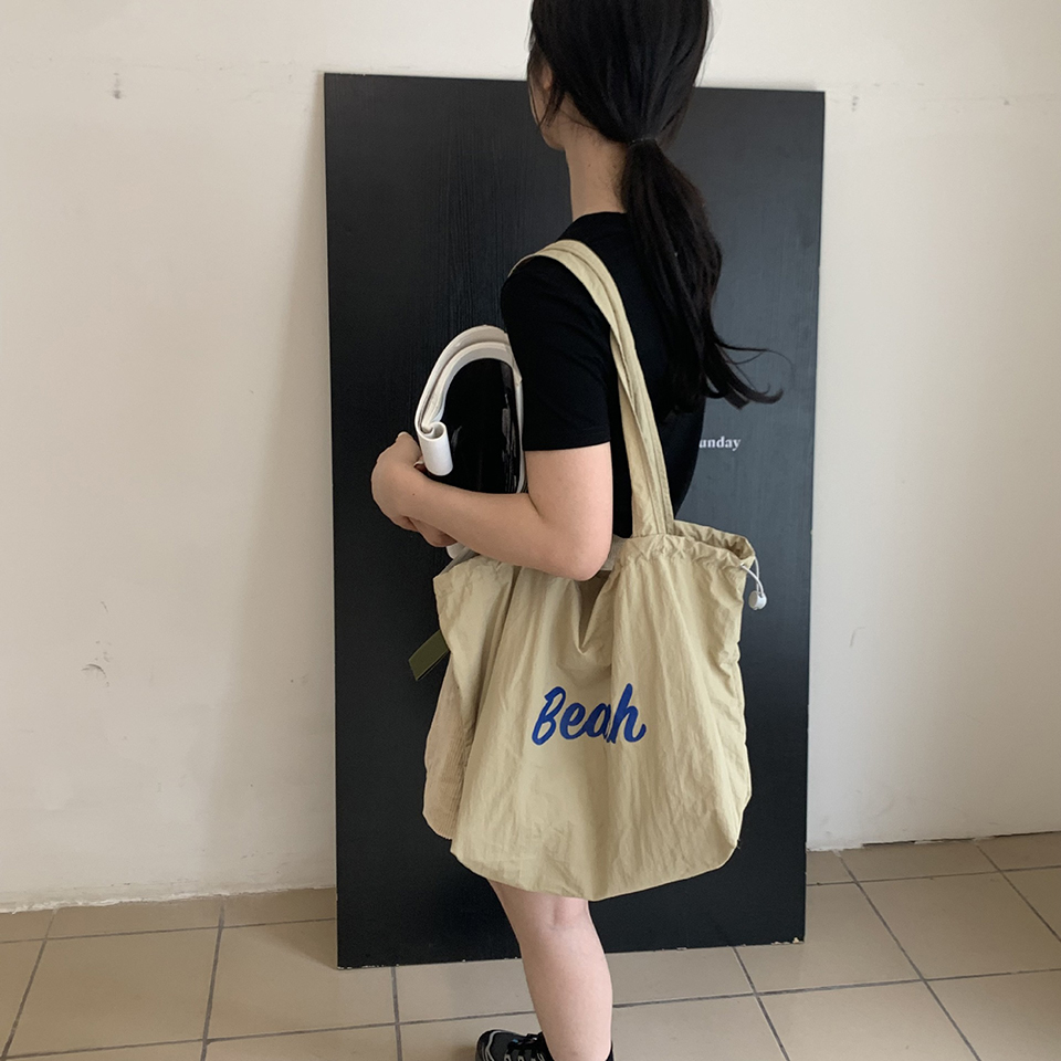 [Nylon] Lettering String Eco Bag (5 colors)