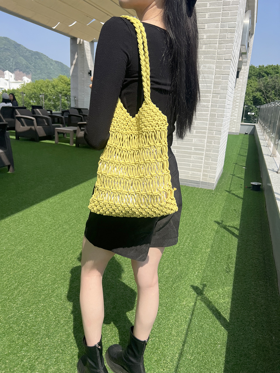 Knitted mesh shoulder bag (5 colors)