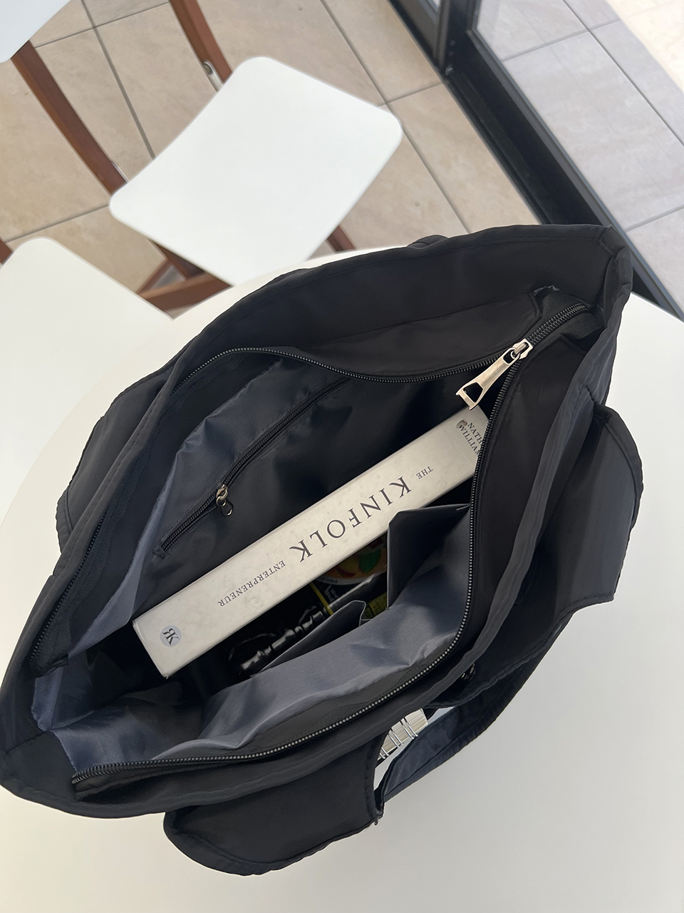 [Waterproof] Zipper Big Shoulder Bag