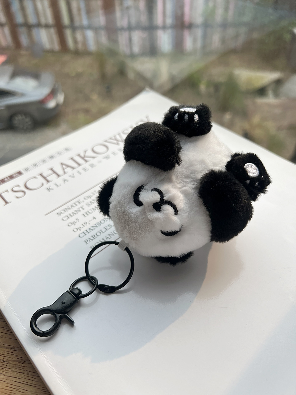 Cute Panda Plush Keychain Bag Charm