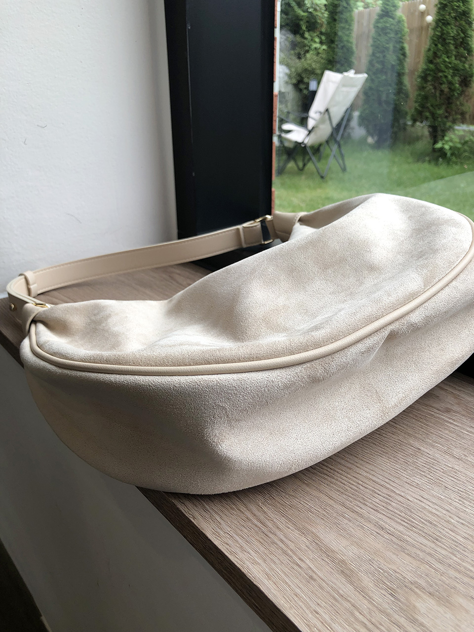Suede shoulder bag