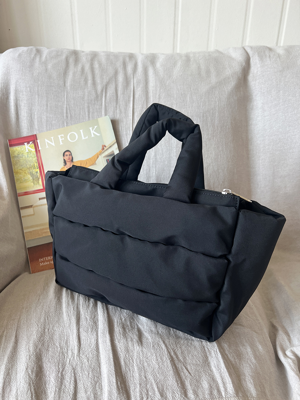 High-pressure quilted mini Boston bag