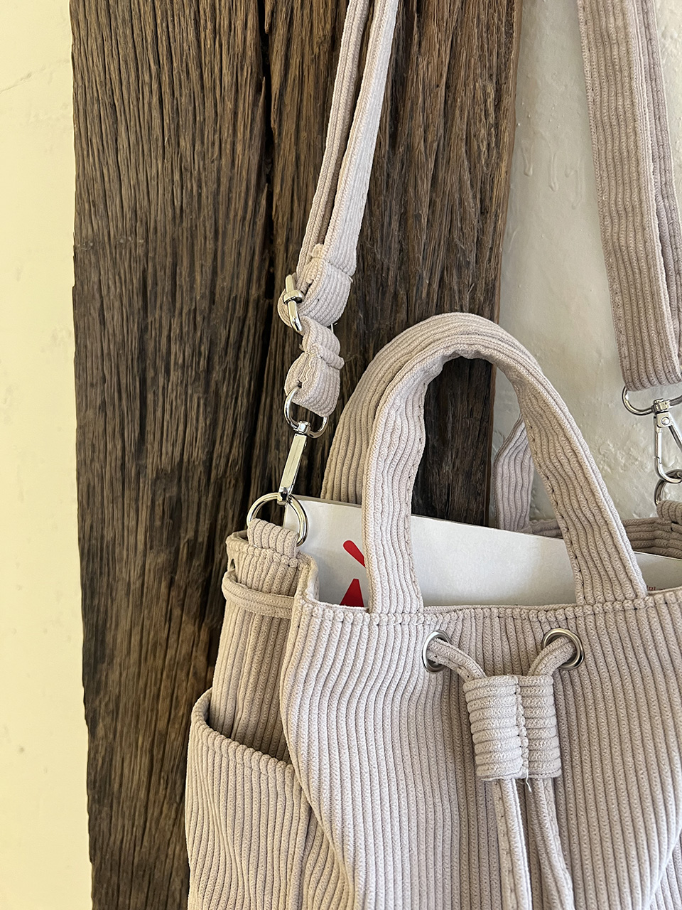 Corduroy Mini Bucket Bag, Bucket Cloth Eco Bag (6 colors)