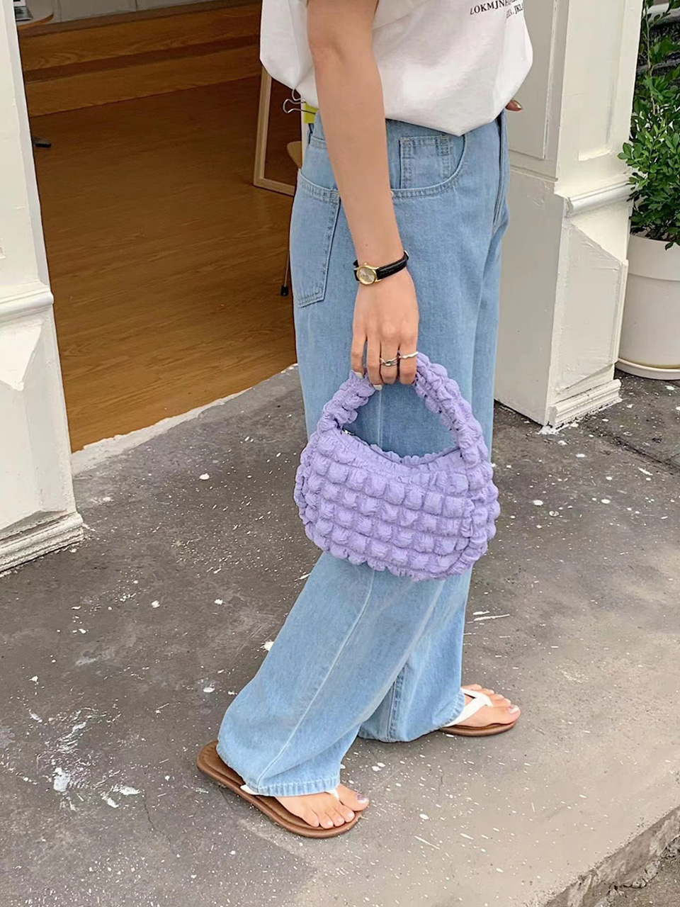 Bubble Quilted Mini Tote Bag