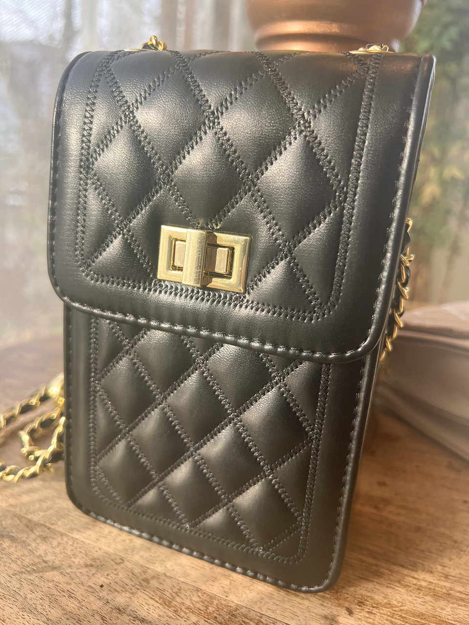 Lotia Quilted Square Chain Mini Shoulder Bag (2 colors)