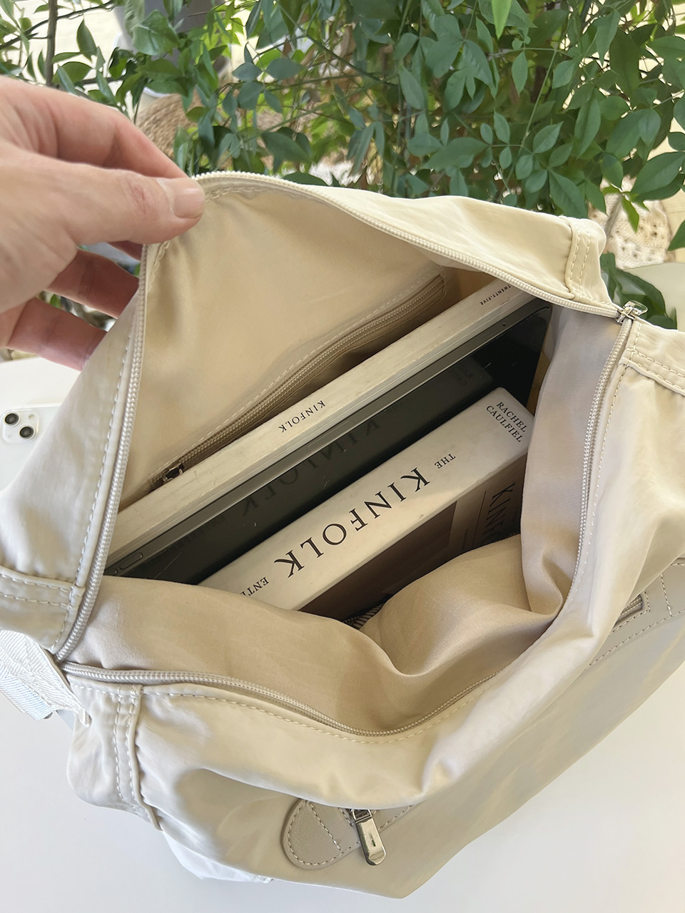 Nylon Zipper Big Cloth Eco Bag (4 colors)