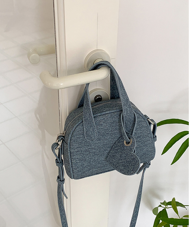 [Denim] Heart Keyring Mini Tote Bag (3 colors)