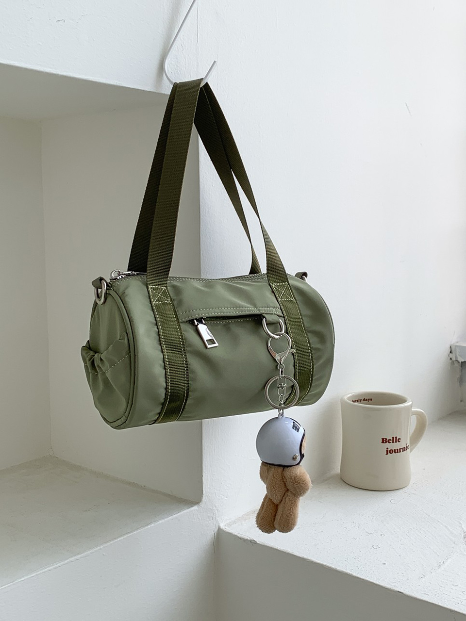 Nylon mini tote bag