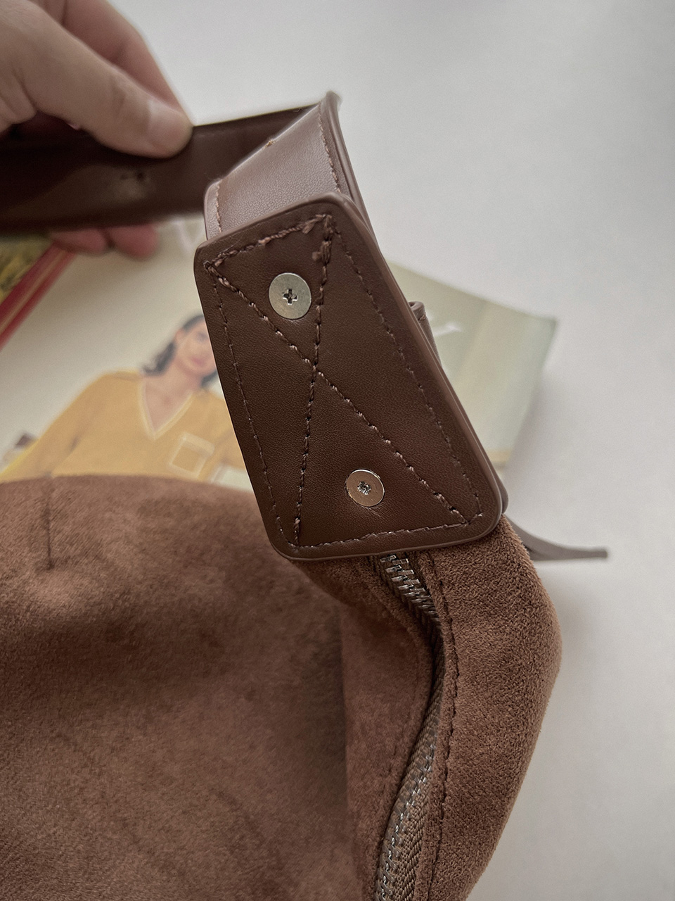 Suede Round Tote Bag/Shoulder Bag
