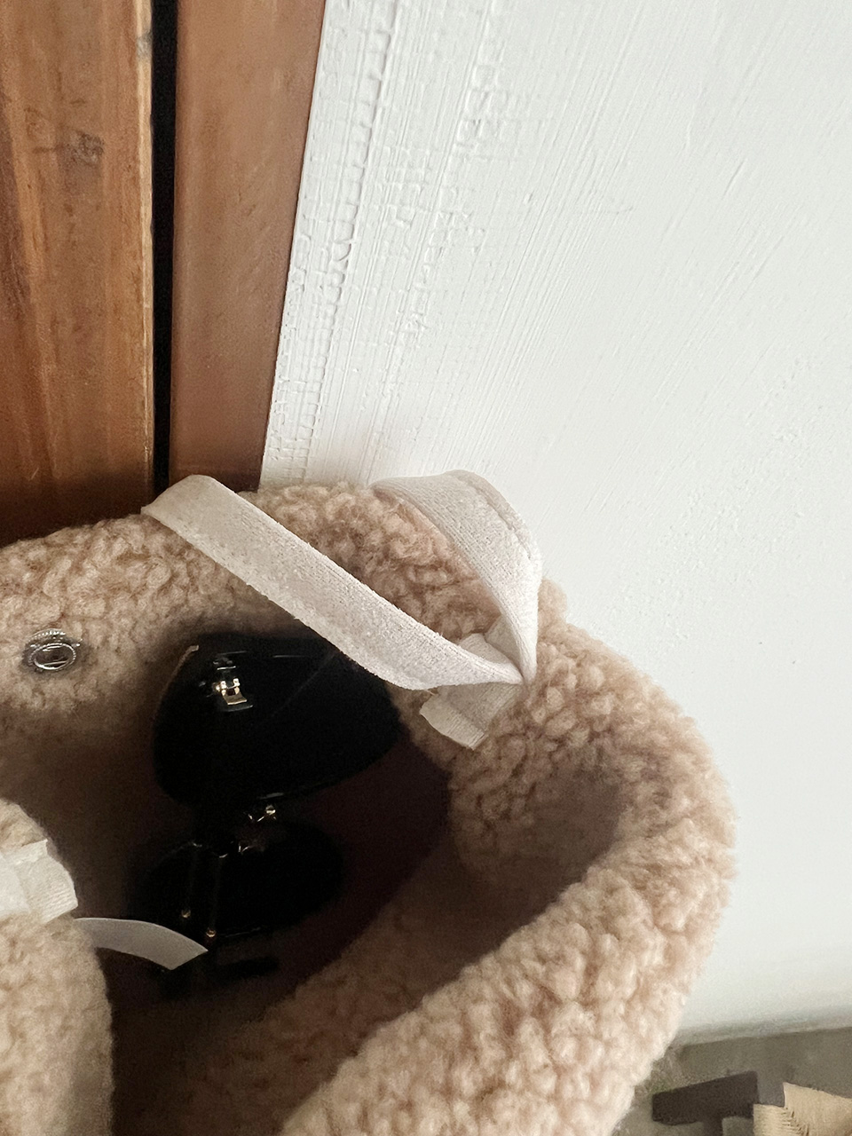 Fluffy fur suede mini bag