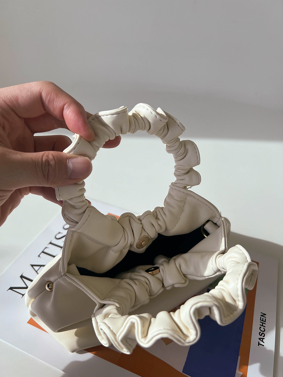 Andaz Shirred Mini Flame Chain Bag