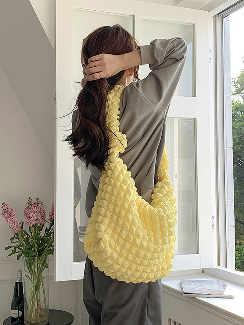 Bubble Quilted Shoulder Bag