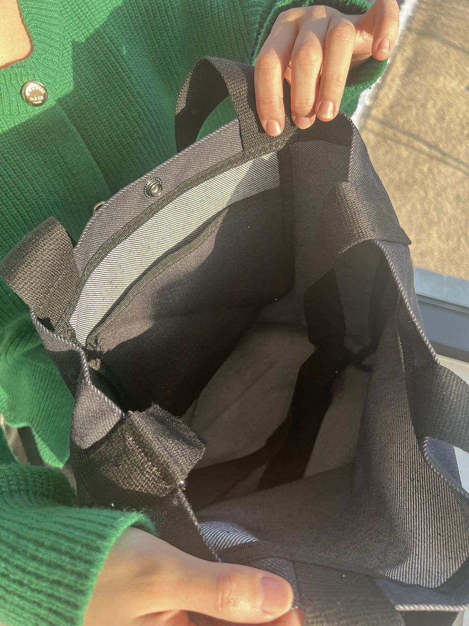 Lettering Big Cross Canvas Bag