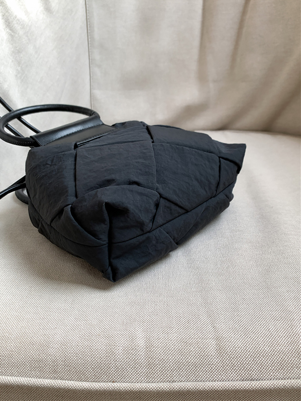 Quilted Nylon Mini Bucket Bag (4 colors)