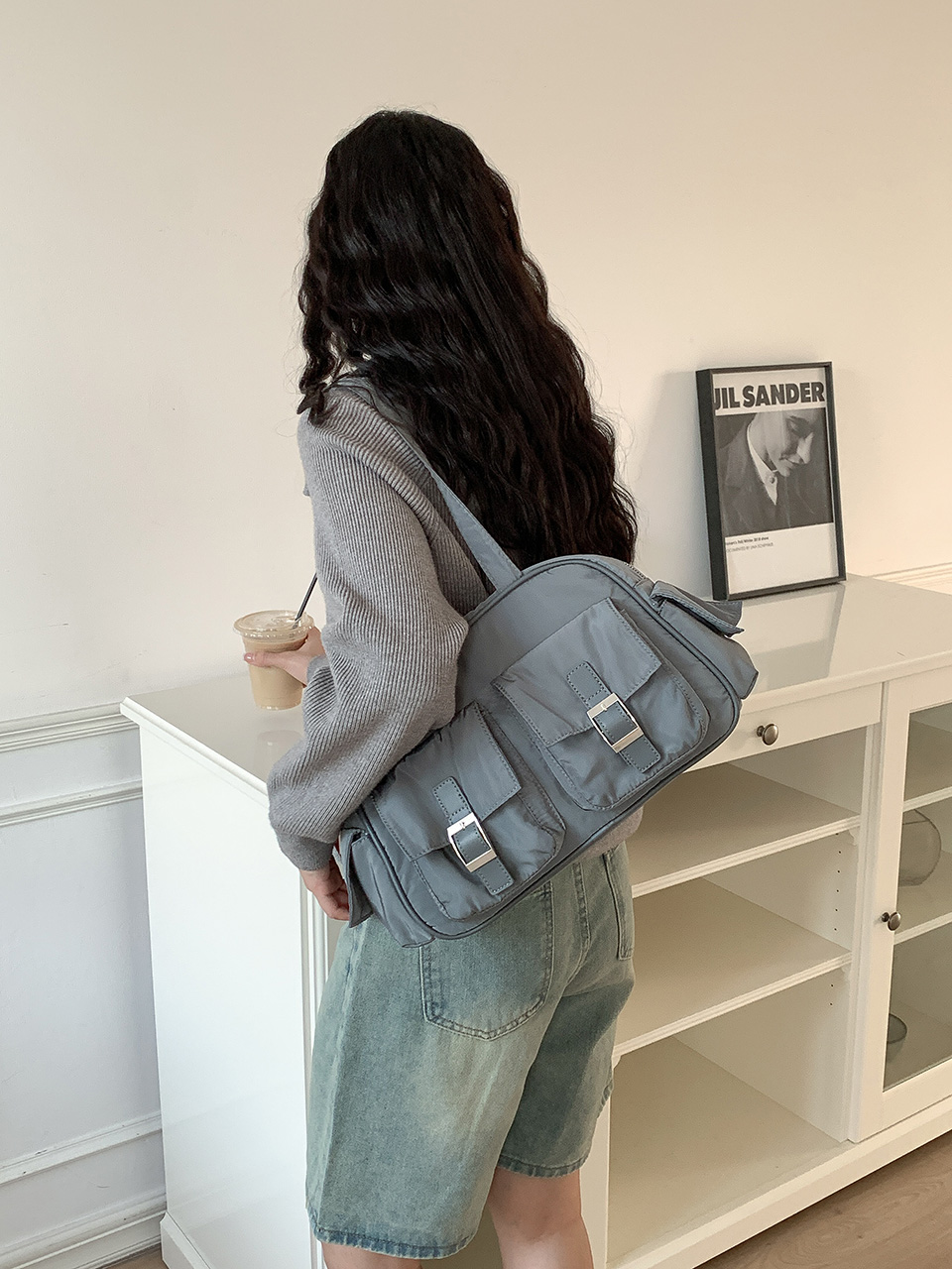 4-Pocket Nylon Shoulder Bag (4 colors)