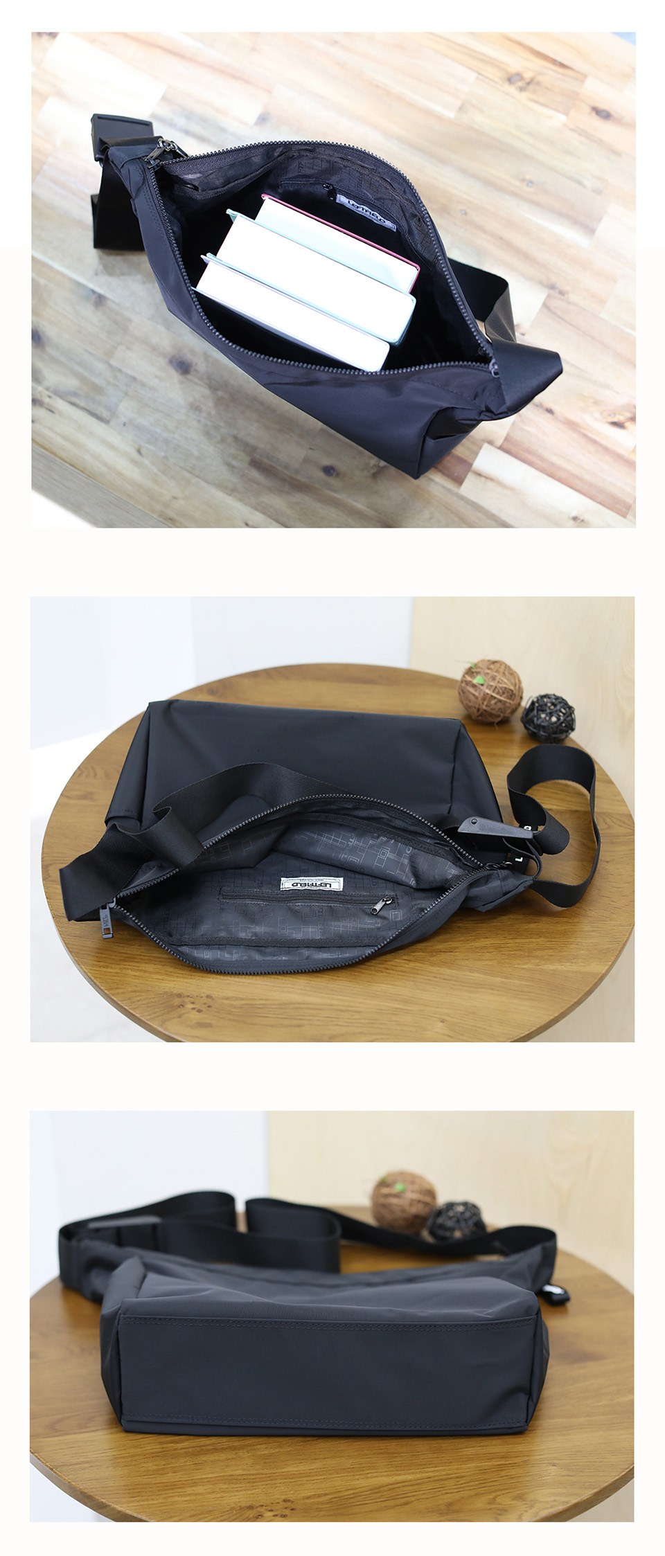 [unisex] Steel Keyring Zipper Shoulder Bag