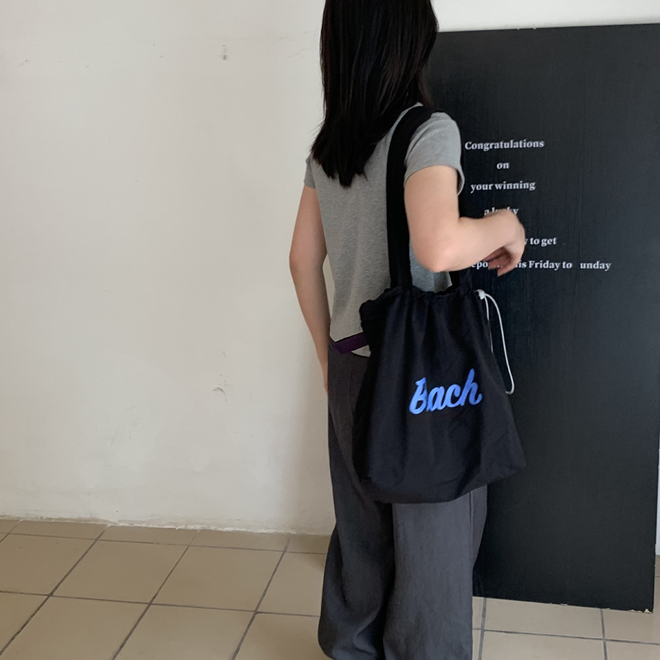 [Nylon] Lettering String Eco Bag (5 colors)
