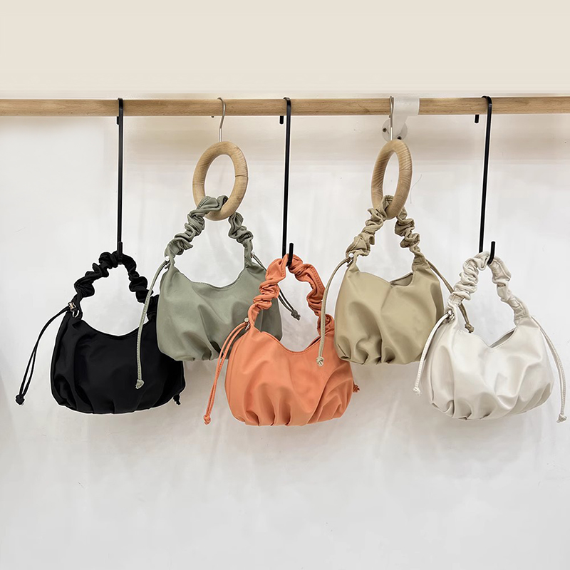 Jolly Shirred Round String Mini Shoulder Bag