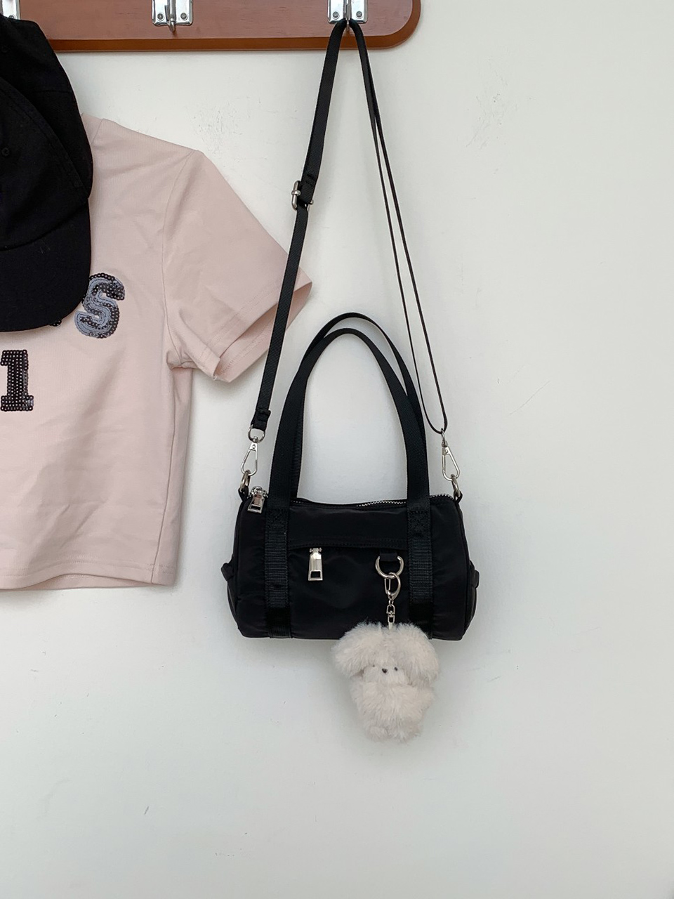 Nylon mini tote bag