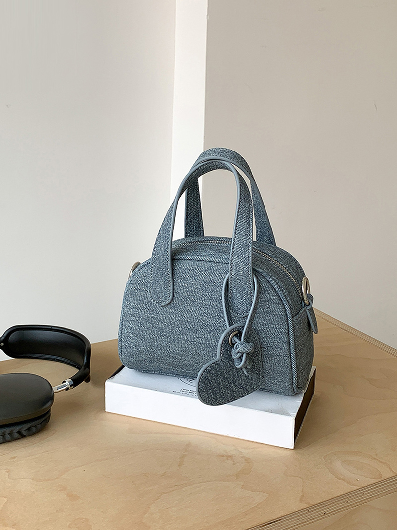 [Denim] Heart Keyring Mini Tote Bag (3 colors)