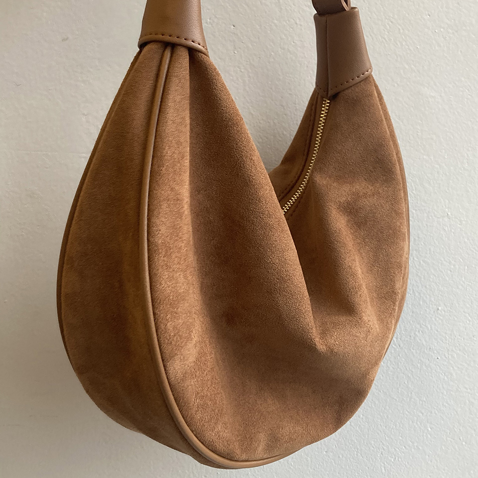 Suede shoulder bag