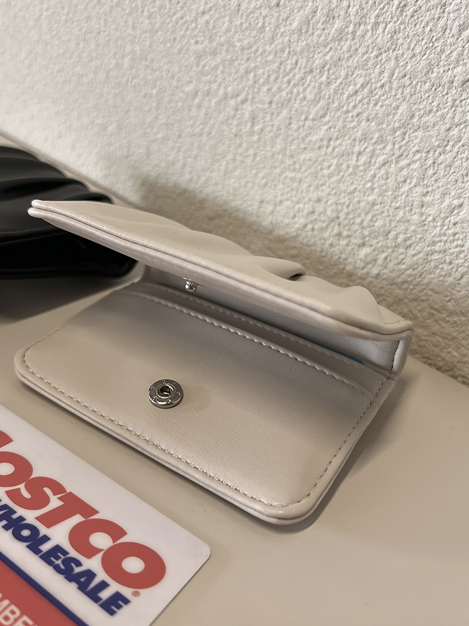 Shirring Leather Card Case