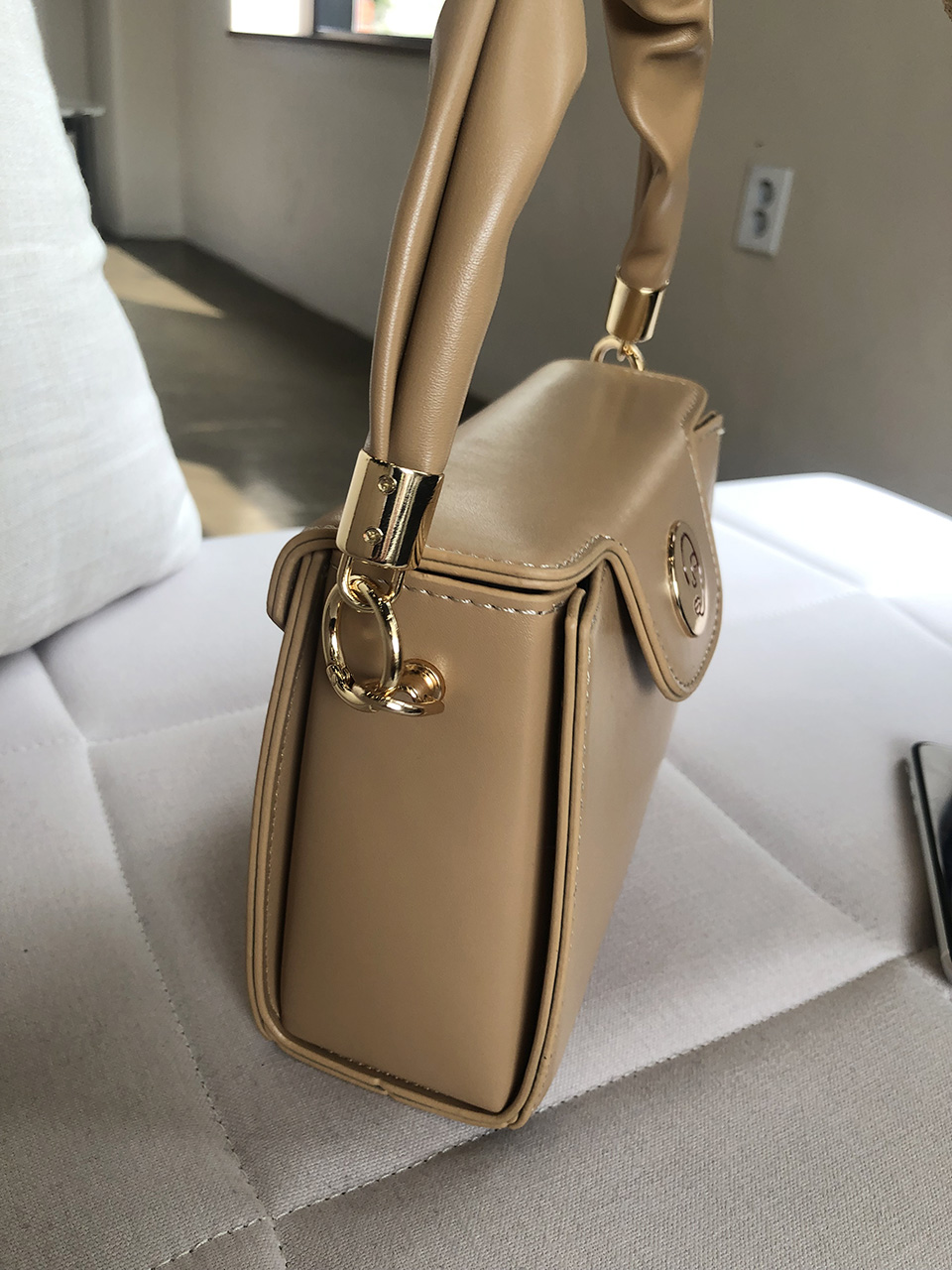 Face Shirring Mini Square Chain Crossbody Bag