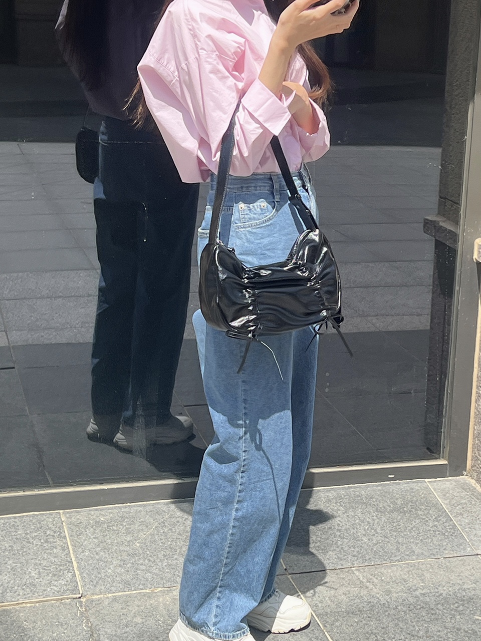 Ribbon Shirring Ballet Core Shoulder Bag (4 colors)