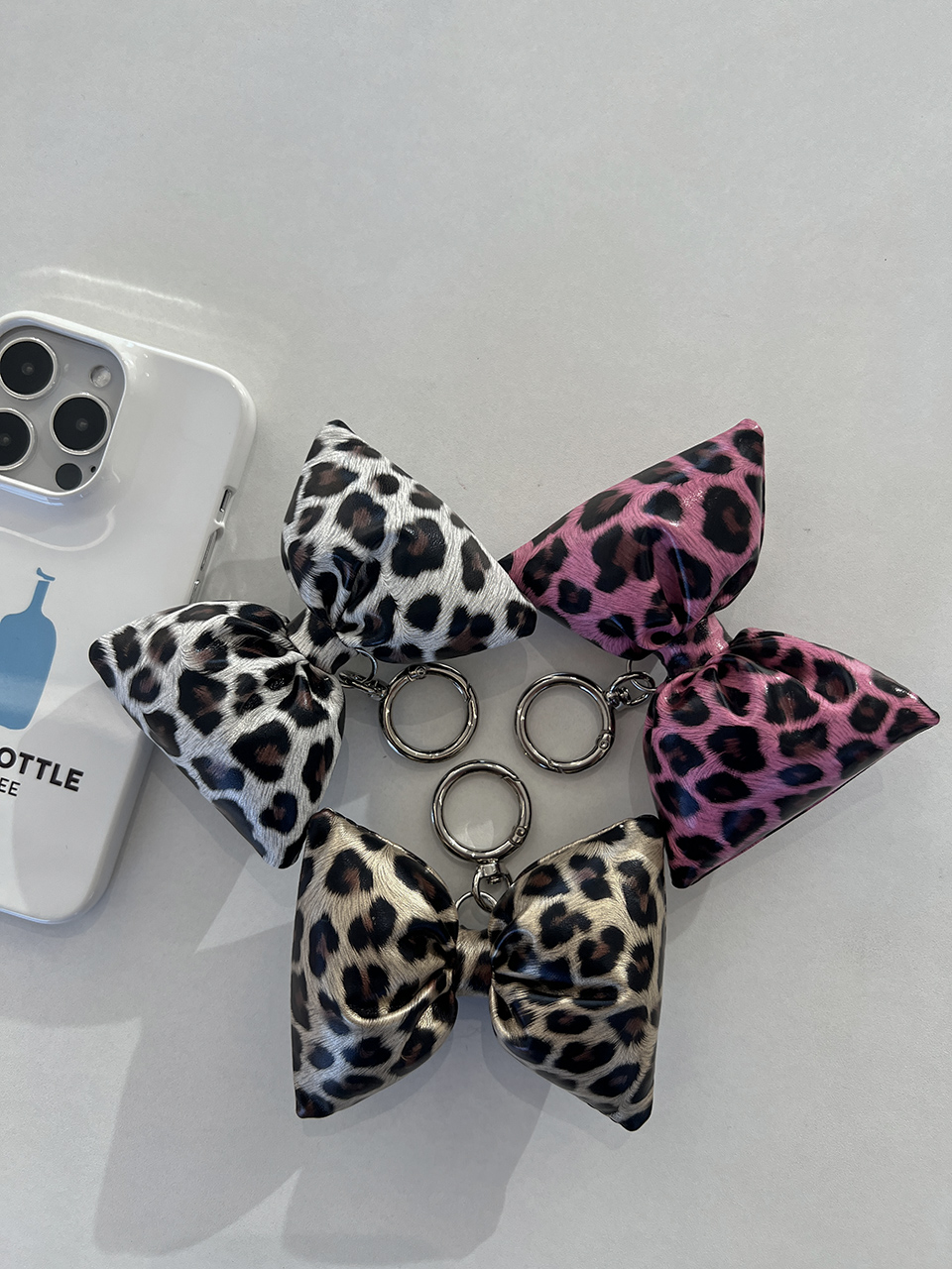 Leopard Ribbon Down Keyring/Charm