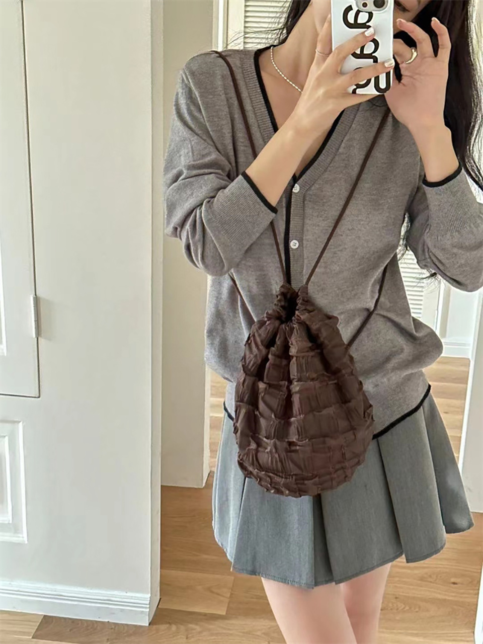 Bubble Lace Quilted Mini Backpack