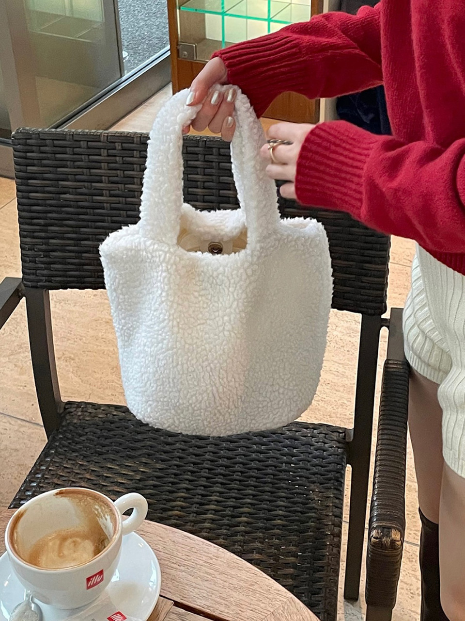 Mini Boa Tote Bag (3 colors)