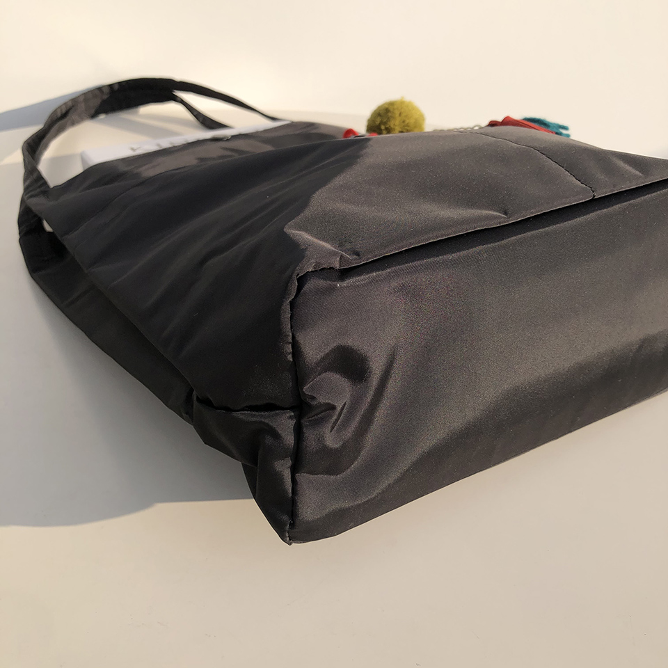 Button 2-pocket plain eco bag