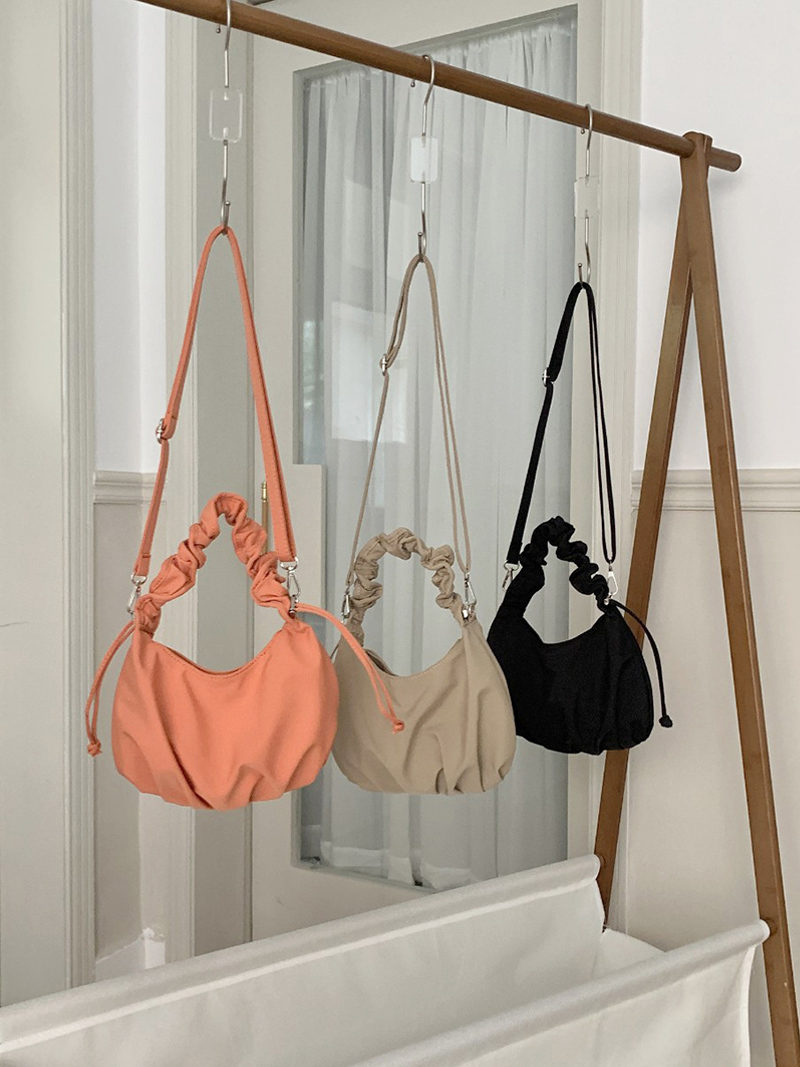 Jolly Shirred Round String Mini Shoulder Bag